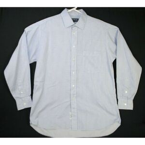 Madrigal Mens Size16.5 - 35Collar Button Up Dress Shirt Blue White Check‎